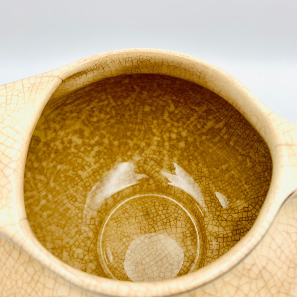 Vintage Universal Potteries Cambridge crackle glacé Pink Bearded Irises pitcher - Picture 8 of 11